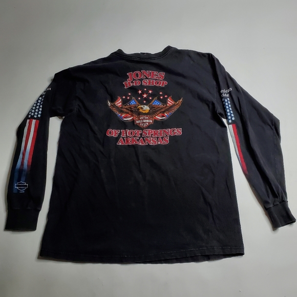 Harley Davidson's Hot Springs AR Motorcycle's American Pride Long Sleeve Size L - Picture 10 of 11